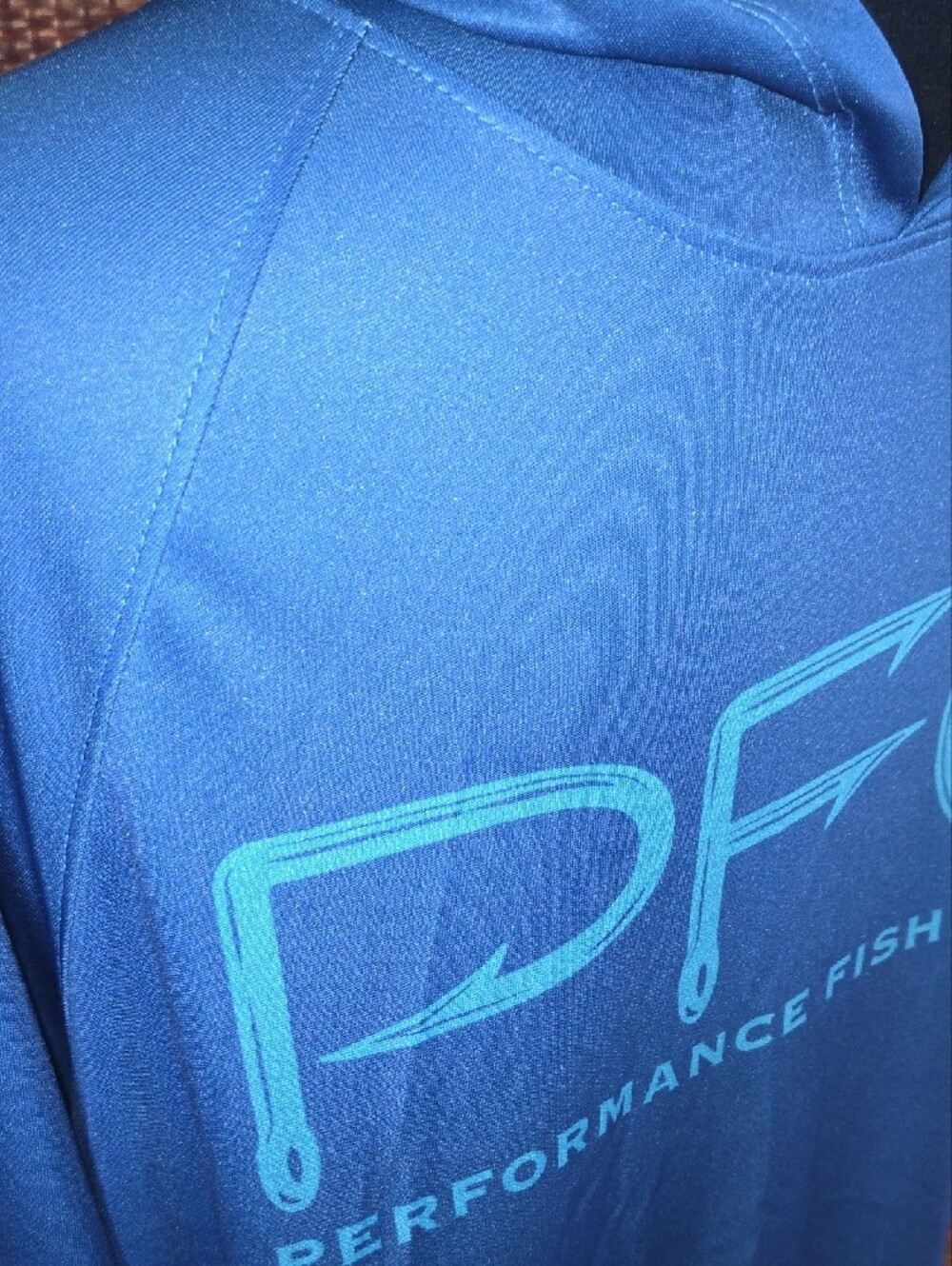 Columbia Blue PFG Performance Fishing Hoodie - Picture 3 of 11